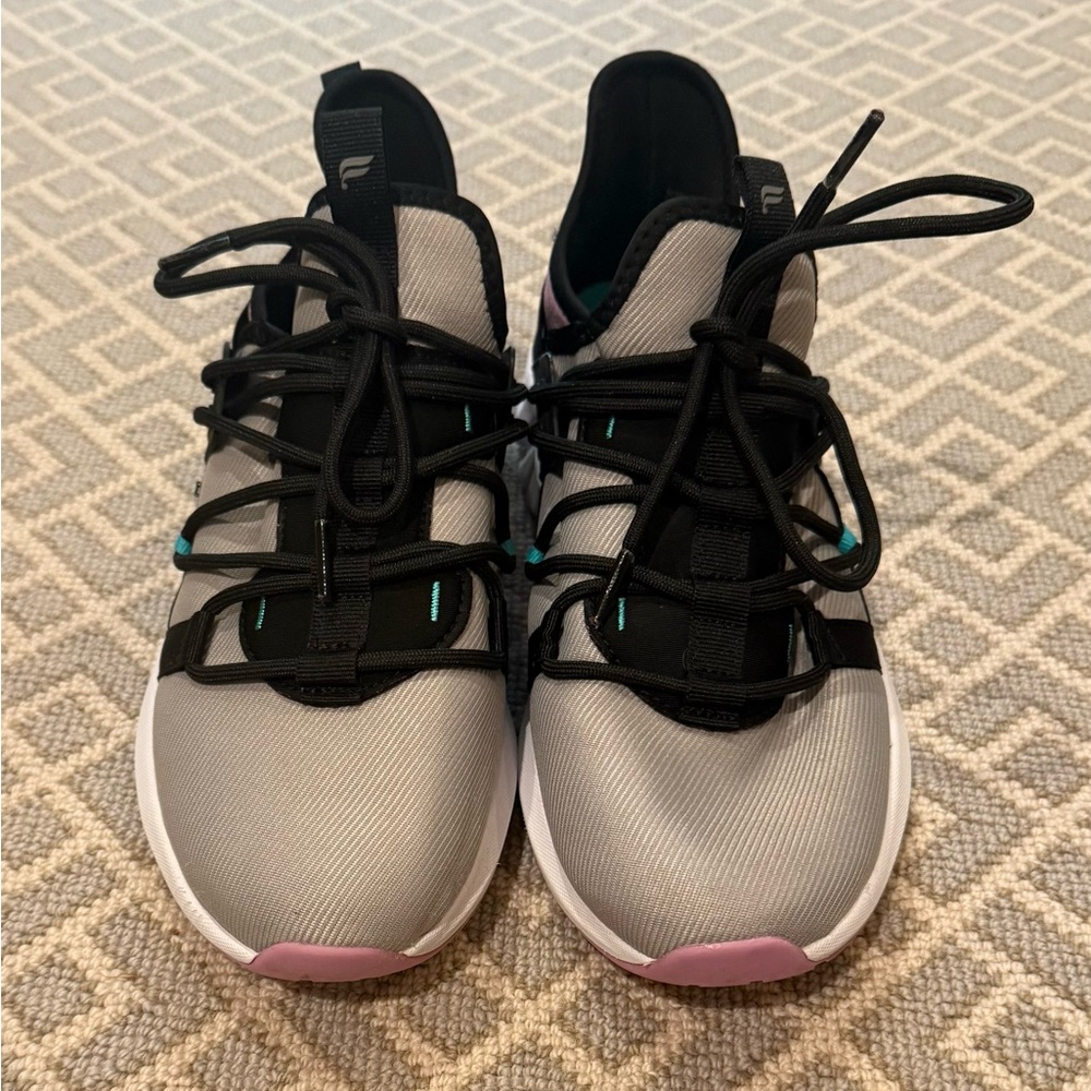 Fabletics Women's Gray and Black Athletic Shoes - Size 10